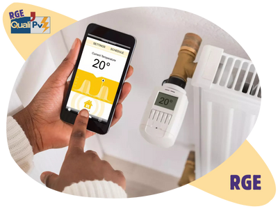 Thermostats connectés par EMD Renov' sur mobile